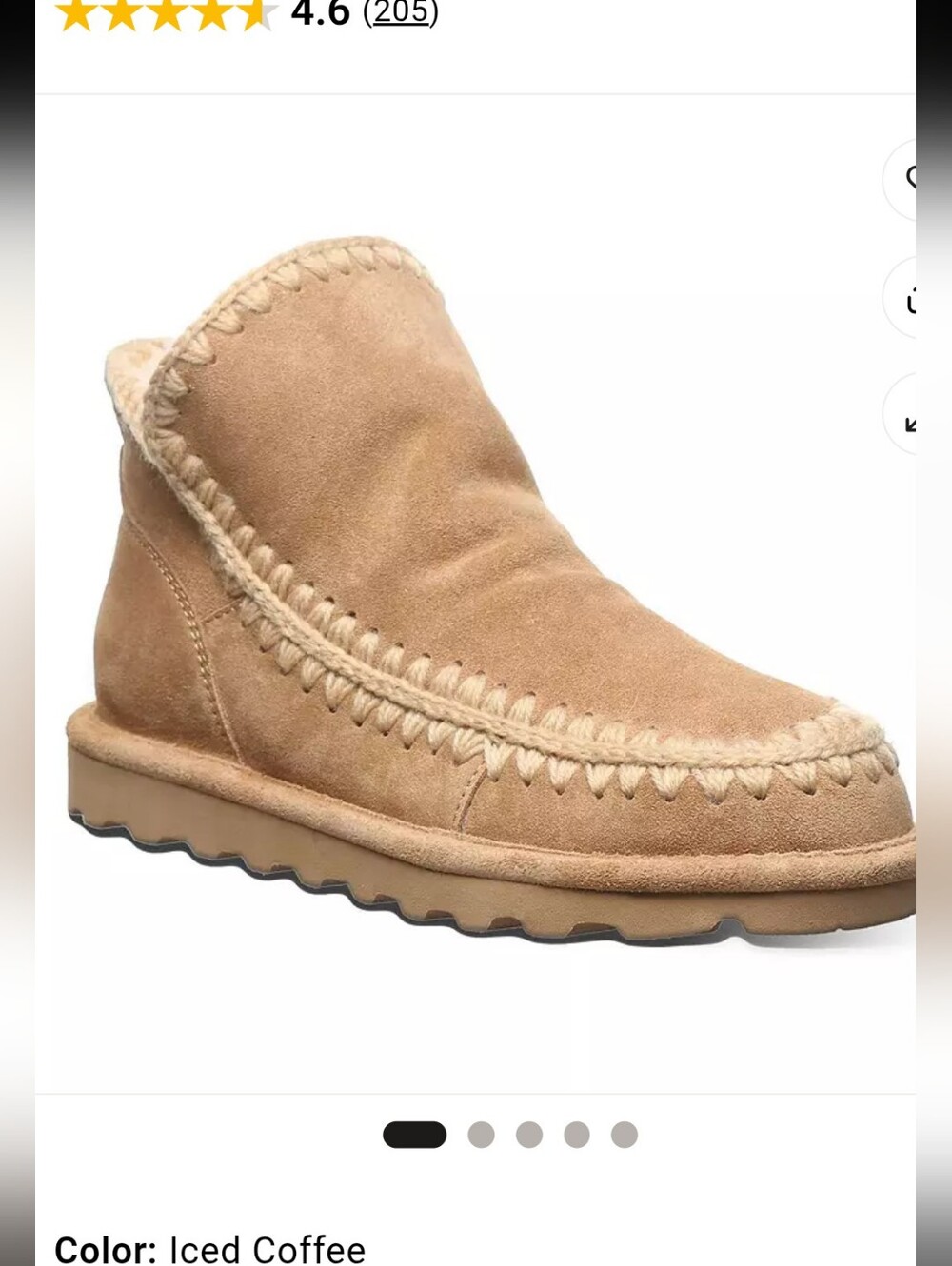 Bearpaw Women's Suede Winter Boots iced coffee Bearpaw Size 8